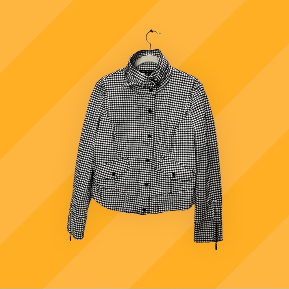 Hounds Tooth Blazer Black and White Market